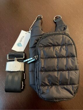 Wander Black Quilted Crossbody Sling Bag for Women